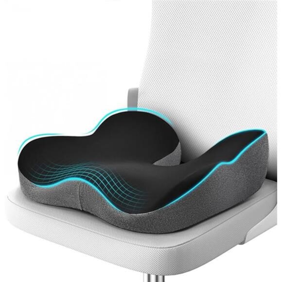 Wheelchair Seat Cushion Memory Foam Tailbone Pain Relief Office Chair Coccyx - Picture 7 of 7